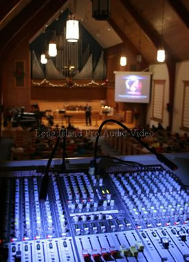 audio and video sound system installation for church